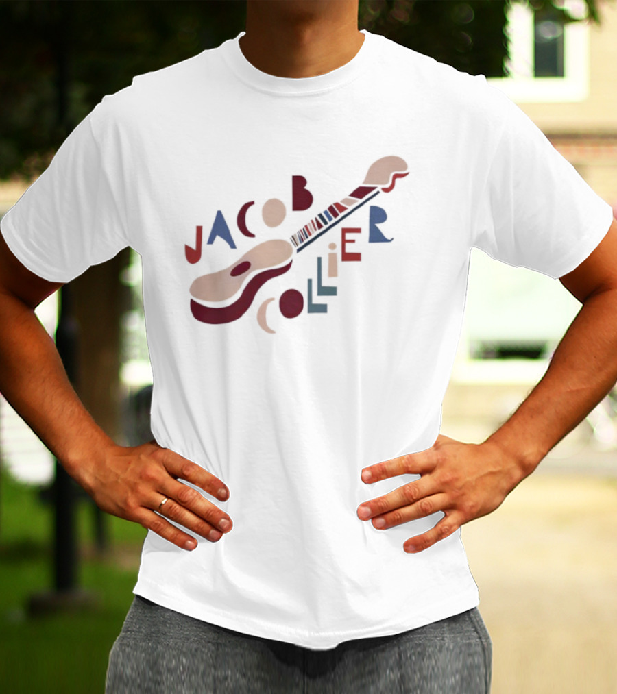 Jacob Collier Colorful Guitar Art Letters T-Shirt