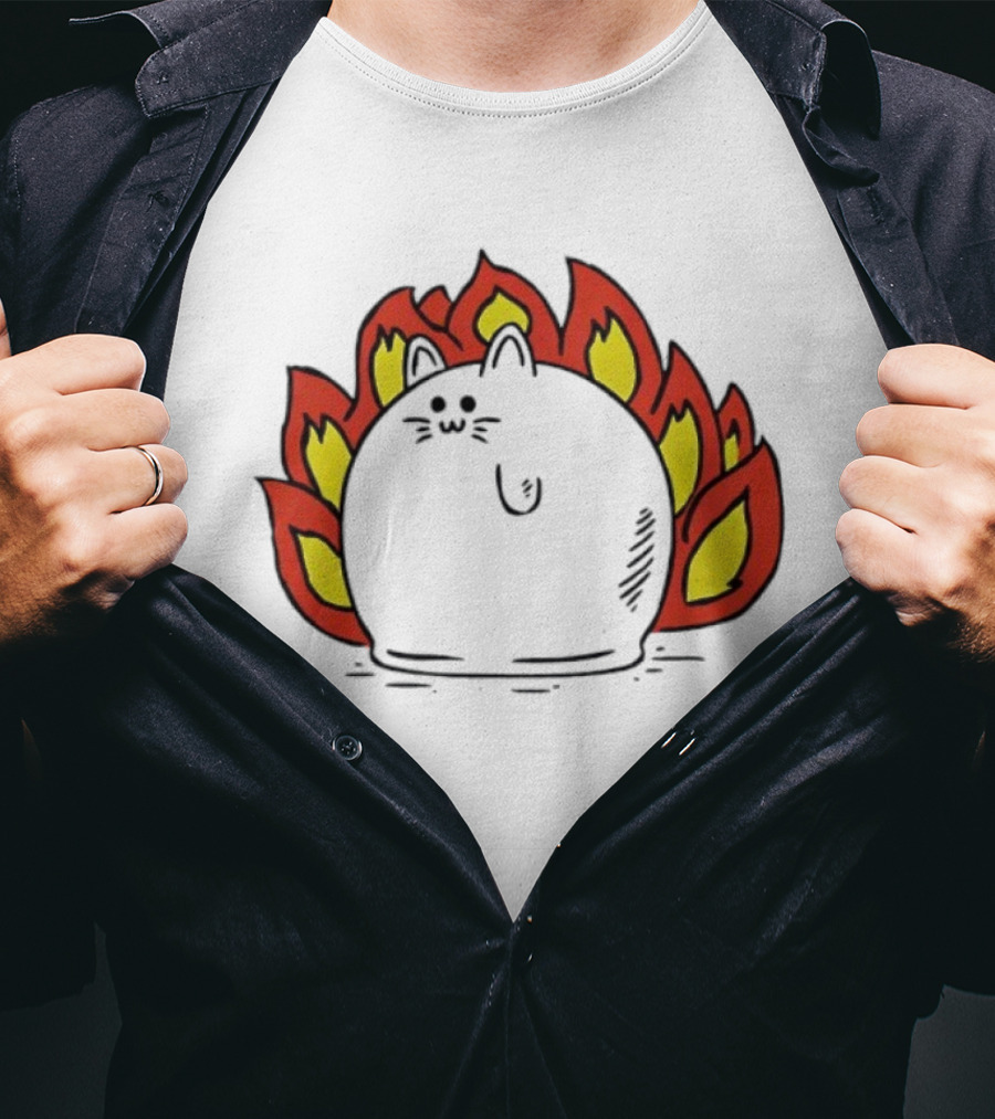 Plankton Muffin Surrounded By Flames T-Shirt