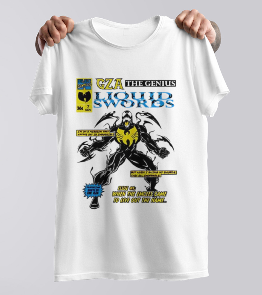 GZA Liquid Swords Wu-Tang 36 Chambers Marvel Venom Issue 1 T-Shirt