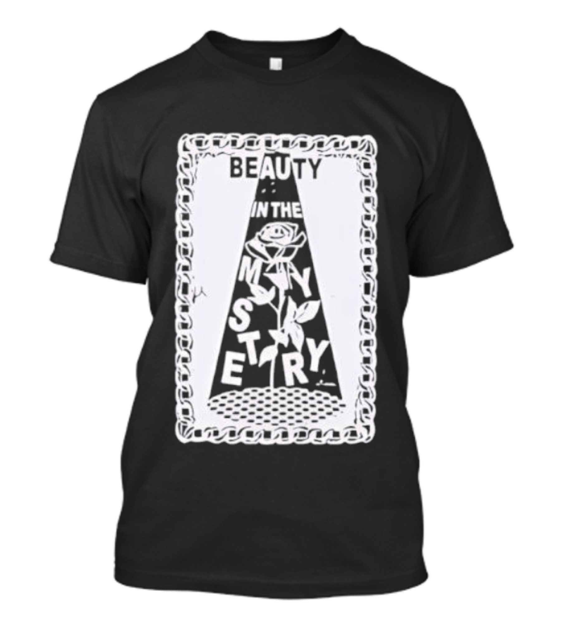 Beauty In The Mystery Floral Papercut Design T-Shirt