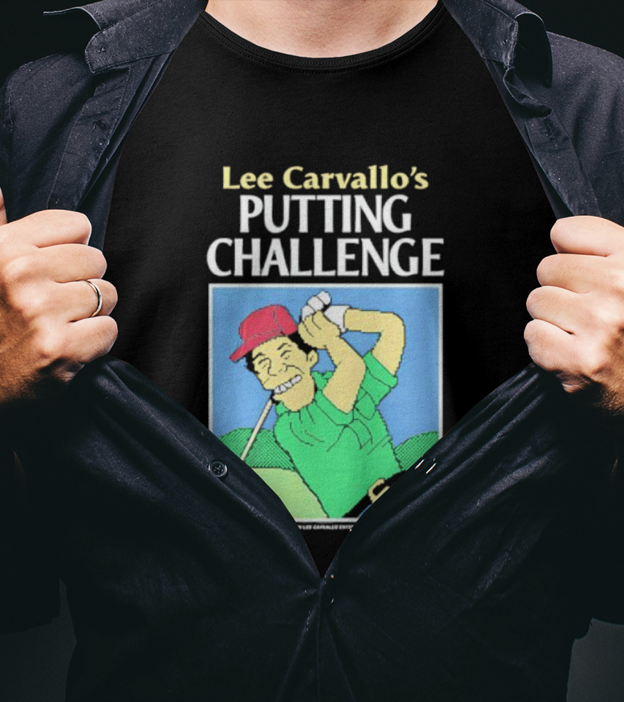 Lee Carvallo's Putting Challenge Retro Golfing Game Nostalgia T-Shirt