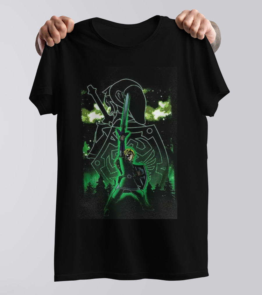 The Legend Of Zelda Link Nebula Sword Artwork T-Shirt