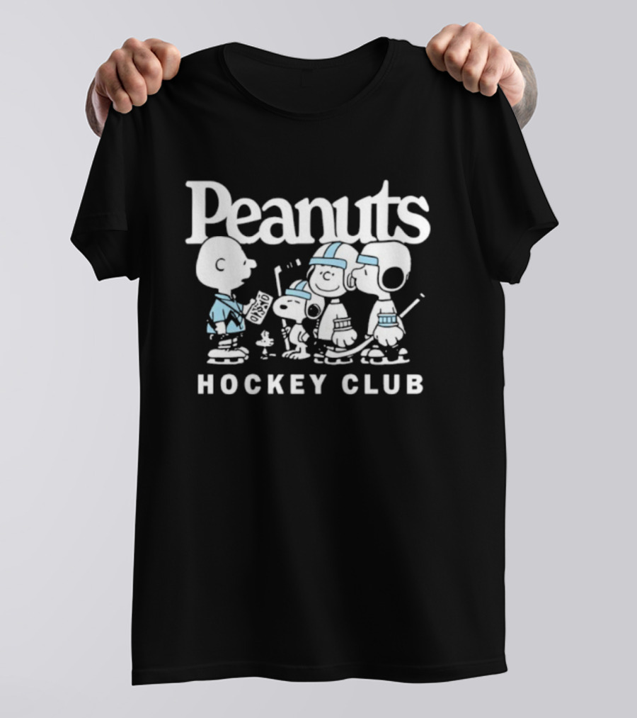 Peanuts Hockey Club 2025 Ice Skating Characters T-Shirt
