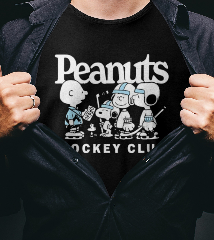Peanuts Hockey Club 2025 Ice Skating Characters T-Shirt