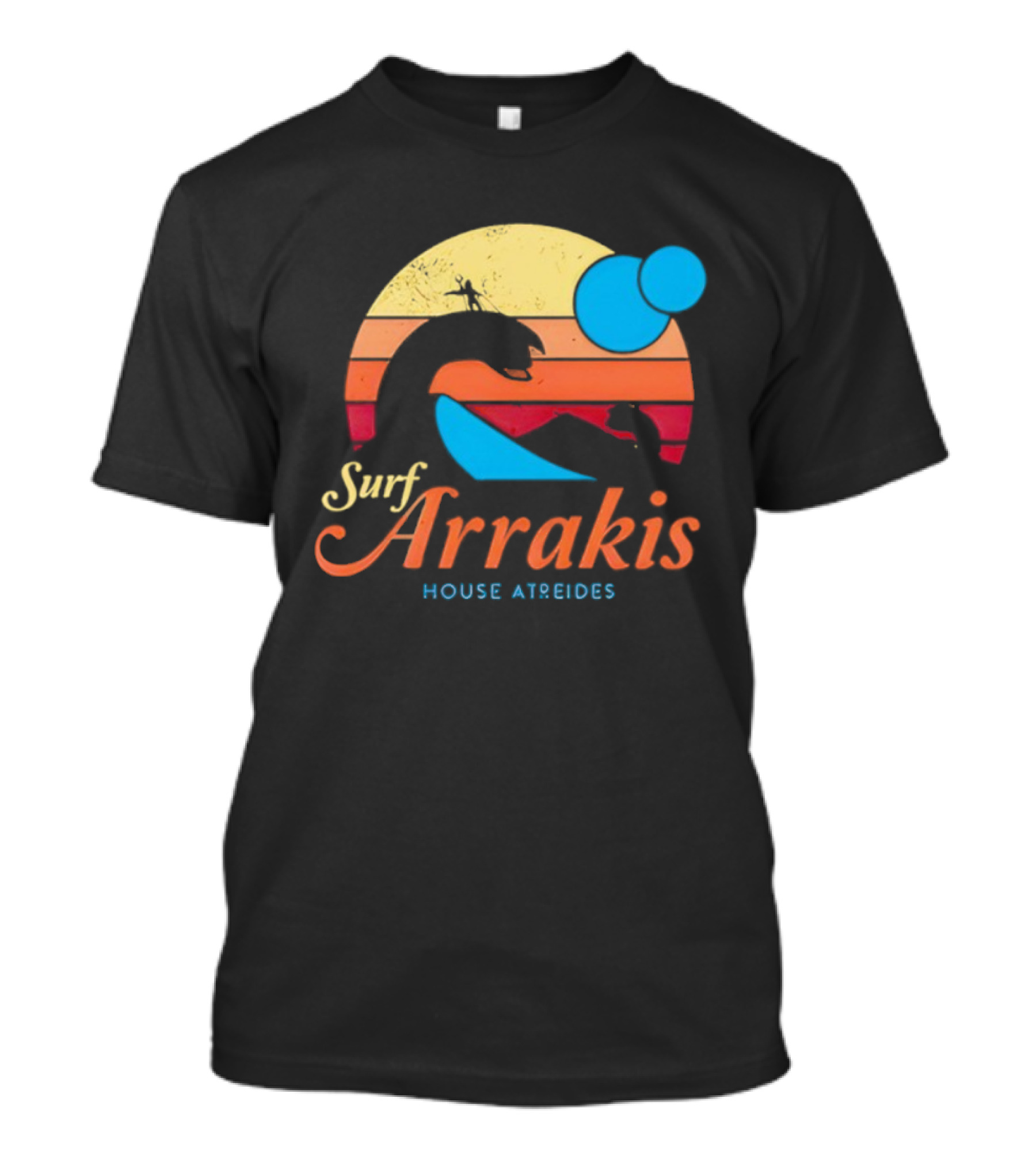 Surf Arrakis House Atreides Sunset Dune Adventure T-Shirt