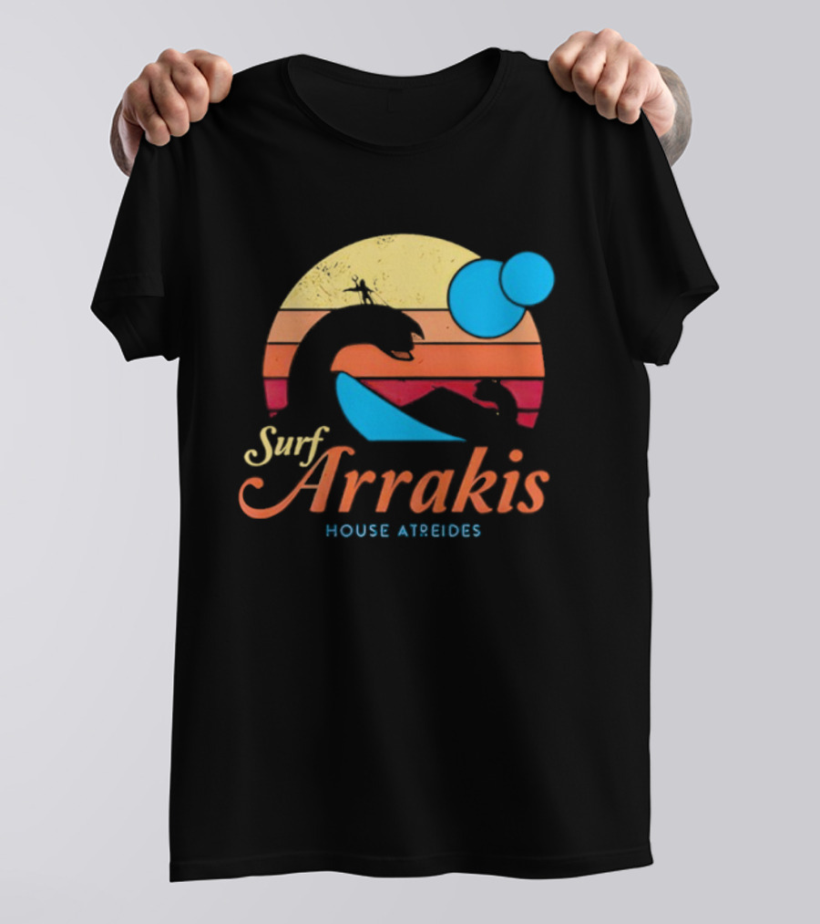 Surf Arrakis House Atreides Sunset Dune Adventure T-Shirt