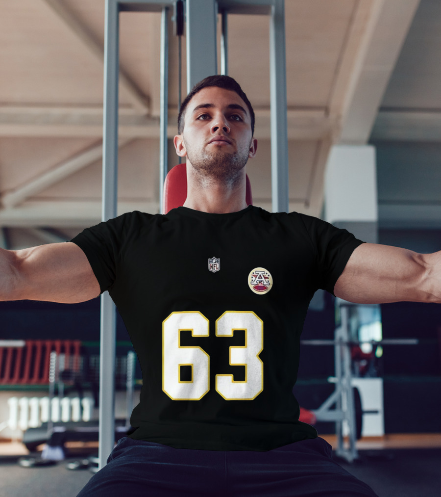 Kansas City Chiefs Bill Maas 63 NFL Team Number Signature T-Shirt