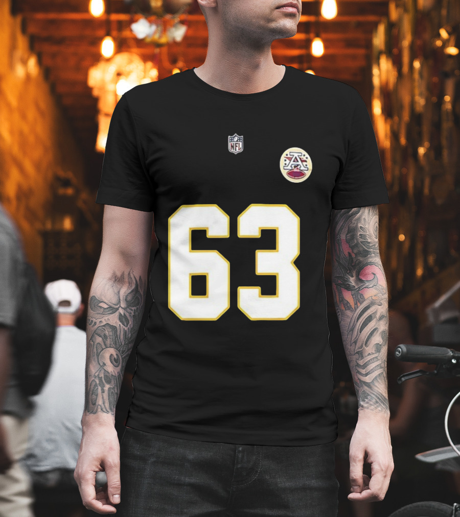 Kansas City Chiefs Bill Maas 63 NFL Team Number Signature T-Shirt