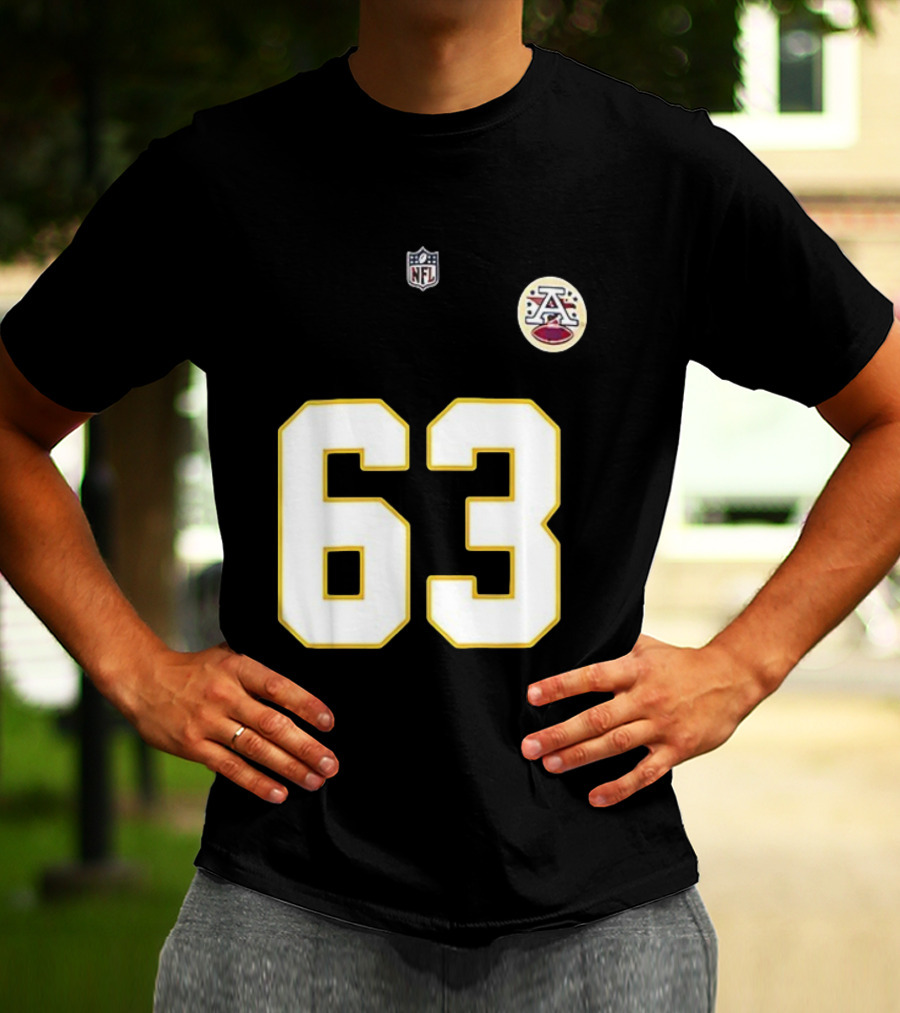 Kansas City Chiefs Bill Maas 63 NFL Team Number Signature T-Shirt