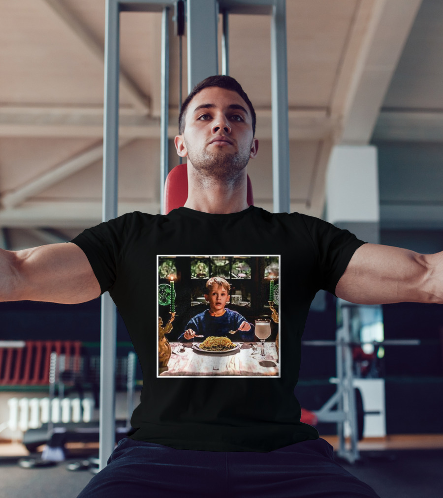 Home Alone Kevin Christmas Dinner Scene Iconic Meal Plan T-Shirt