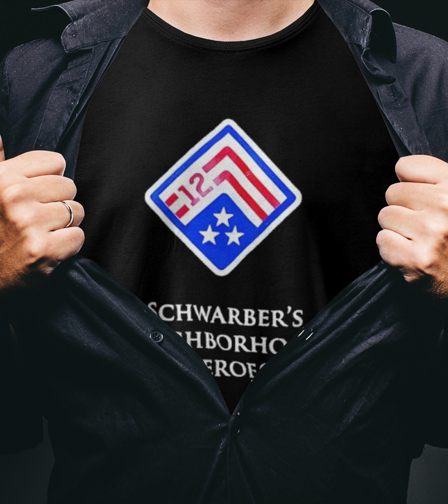 Schwarber’s Neighborhood Heroes Flag Stars 12 T-Shirt