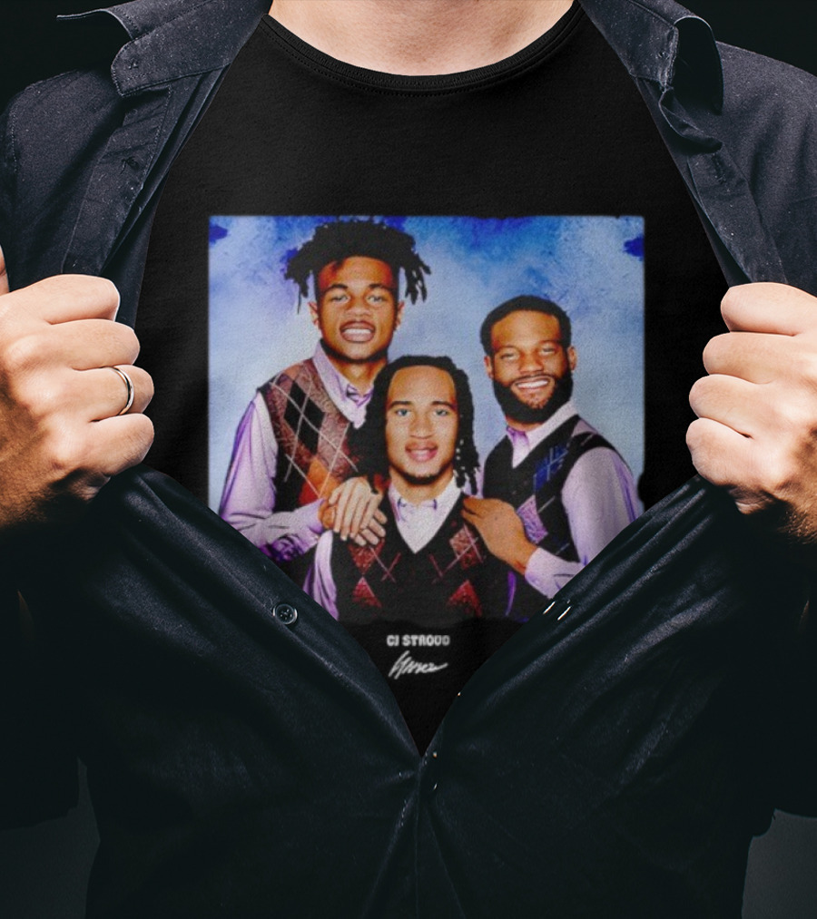 Nico Collins CJ Stroud Tank Dell Step Brothers Houston Texans NFL Players Portrait T-Shirt
