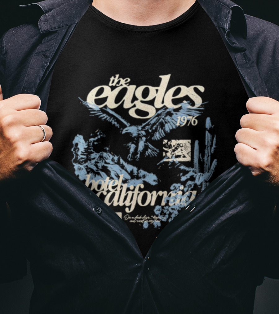 The Eagles Hotel California 1976 Philadelphia Eagles T-Shirt