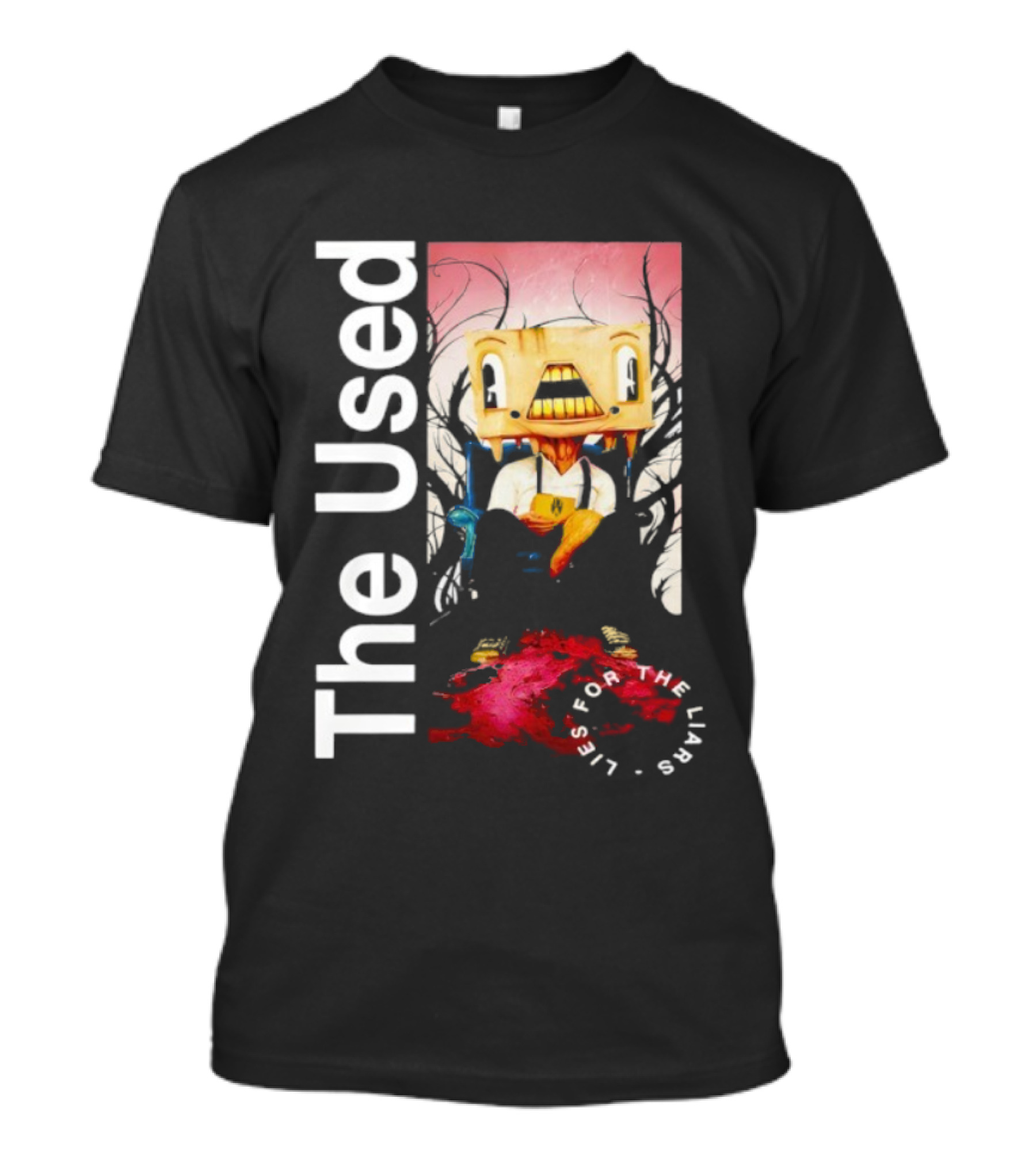 The Used Lies For The Liars Album Art Character Box Head With Blood Splatter T-Shirt