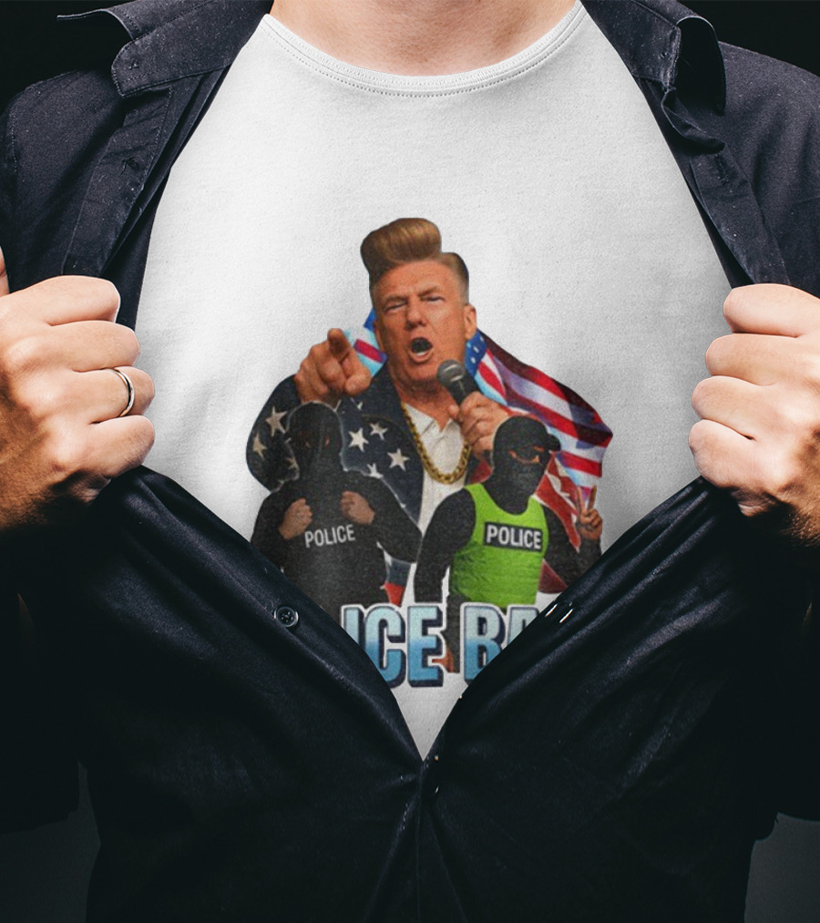 Donald Trump Ice Ice Baby American Flag Police Officers T-Shirt