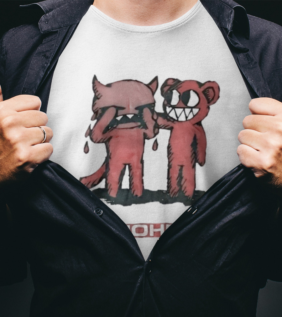 Radiohead Retro 90s Rock Concert Crying Bear Demon Art T-Shirt