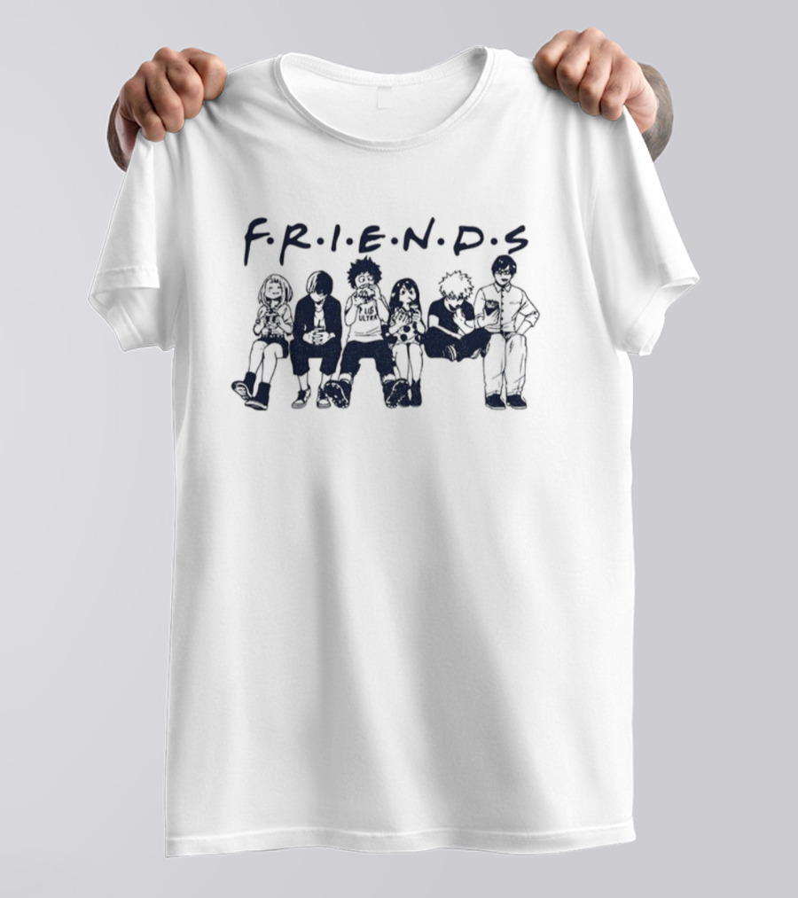 FRIENDS My Hero Academia Anime Characters Sitting Together T-Shirt