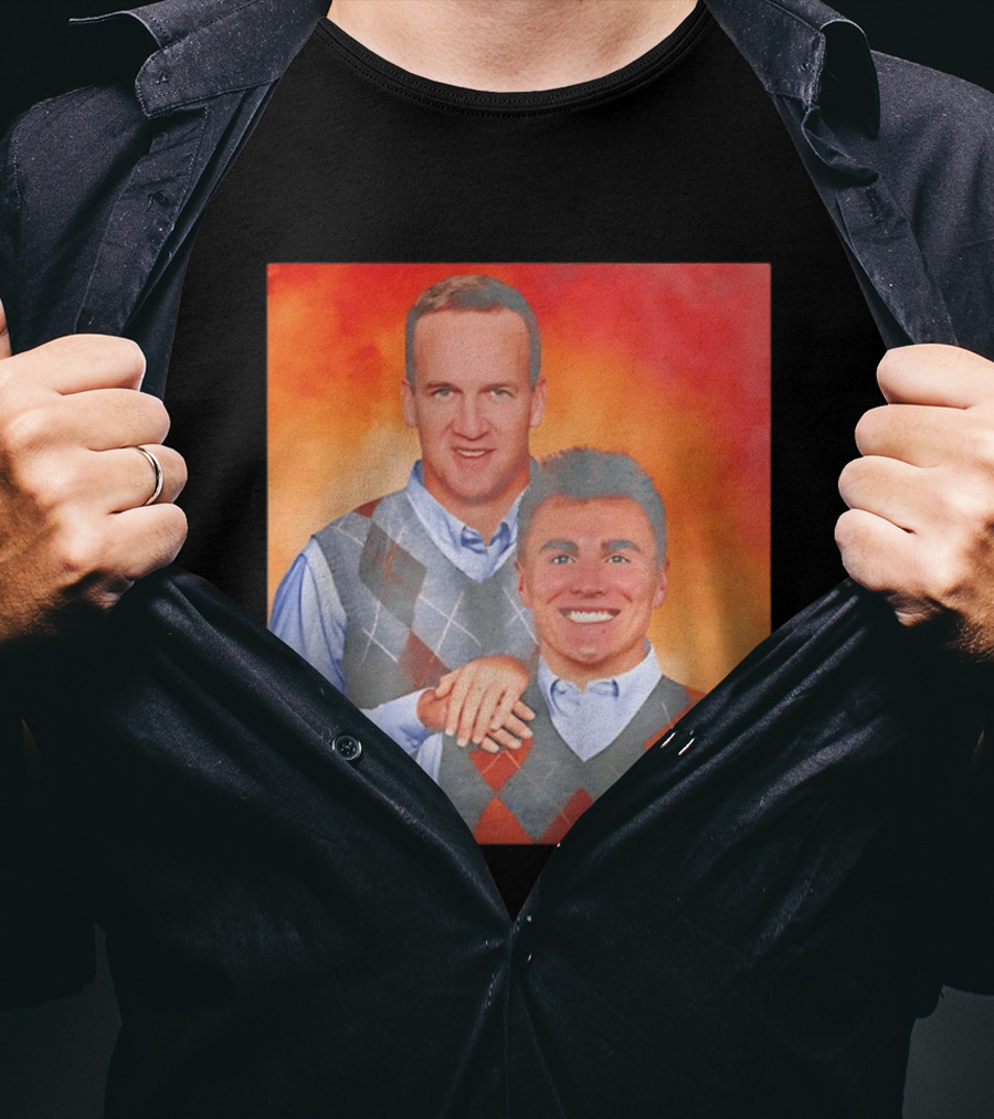 Bo Nix Peyton Manning Step Brothers Denver Broncos Comedy T-Shirt
