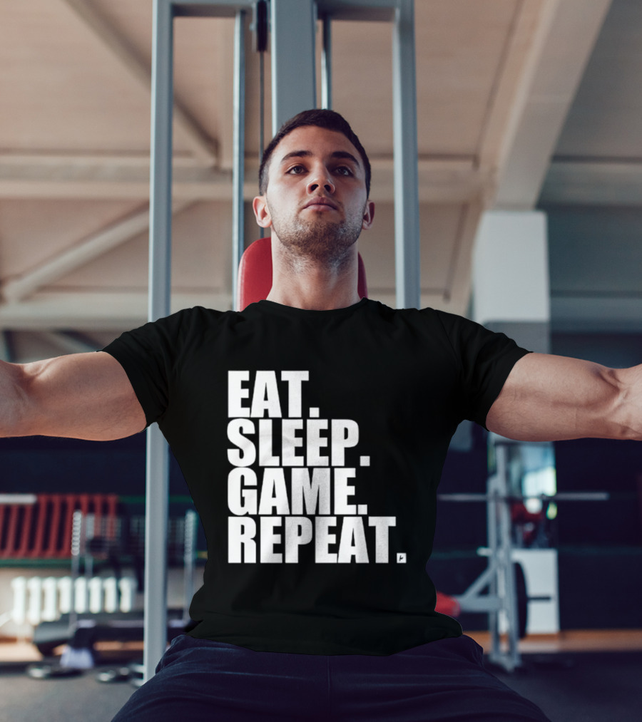 Eat Sleep Game Repeat Gamer Lifestyle Phrase T-Shirt