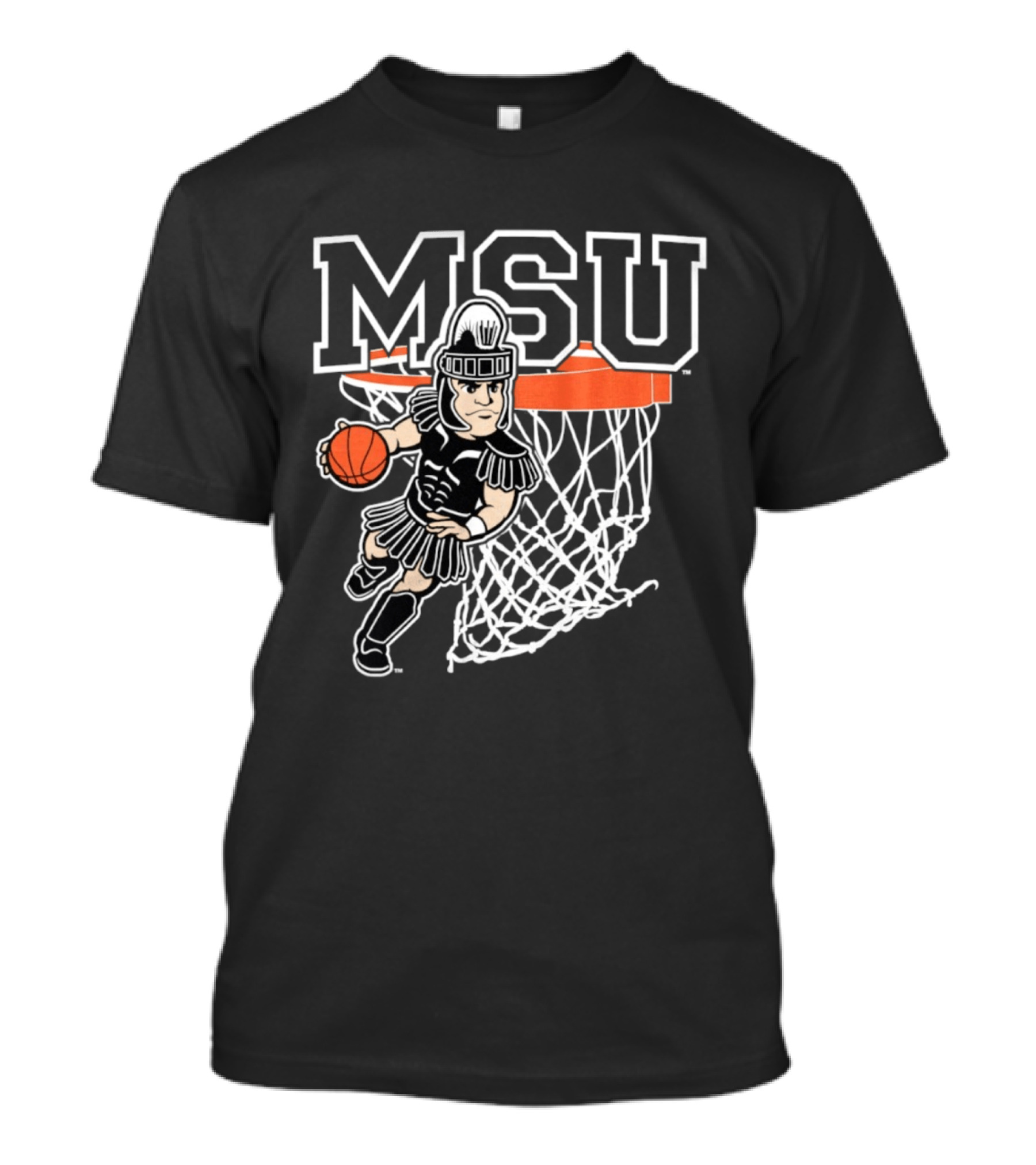 Michigan State Spartans Basketball MSU Logo Slam Dunk T-Shirt