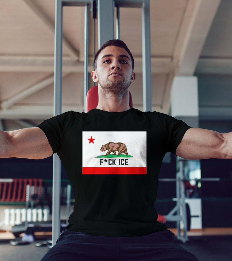F*ck Ice Bear Flag California T-Shirt