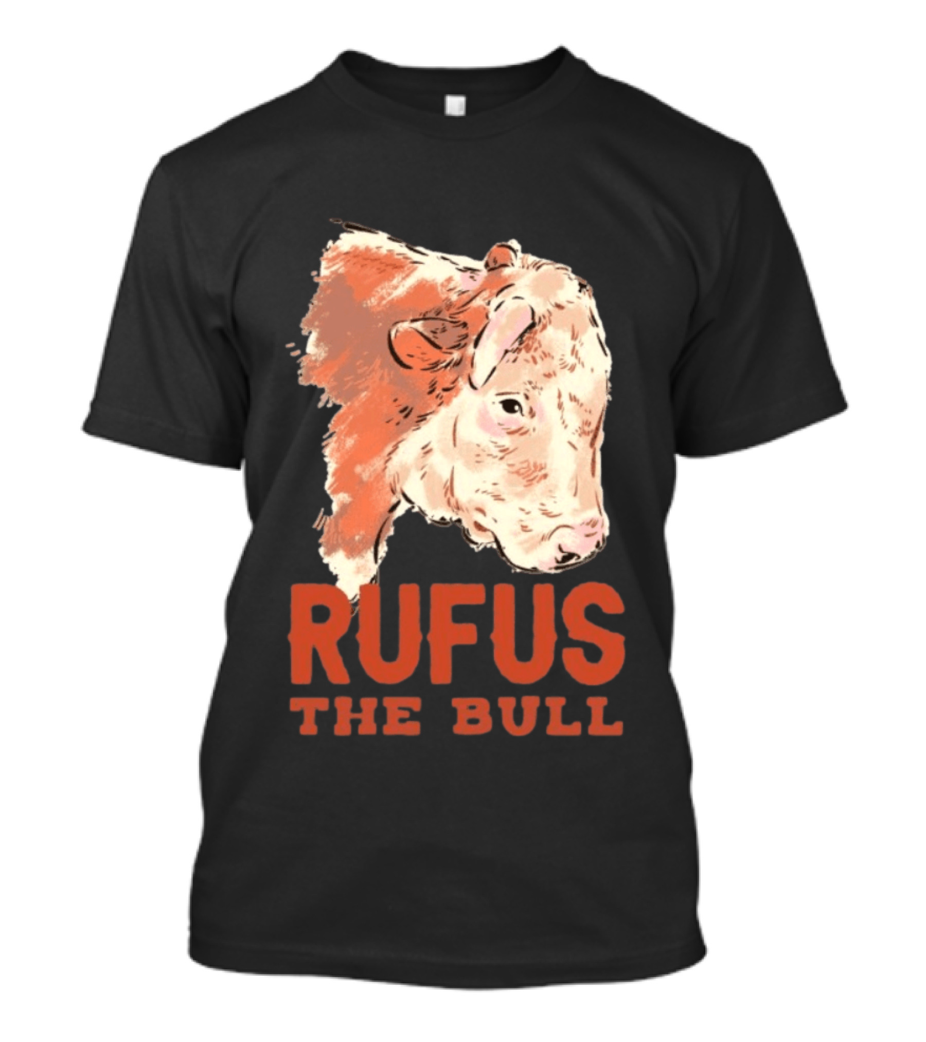 Rufus The Bull Cow Retro Style Rustic T-Shirt