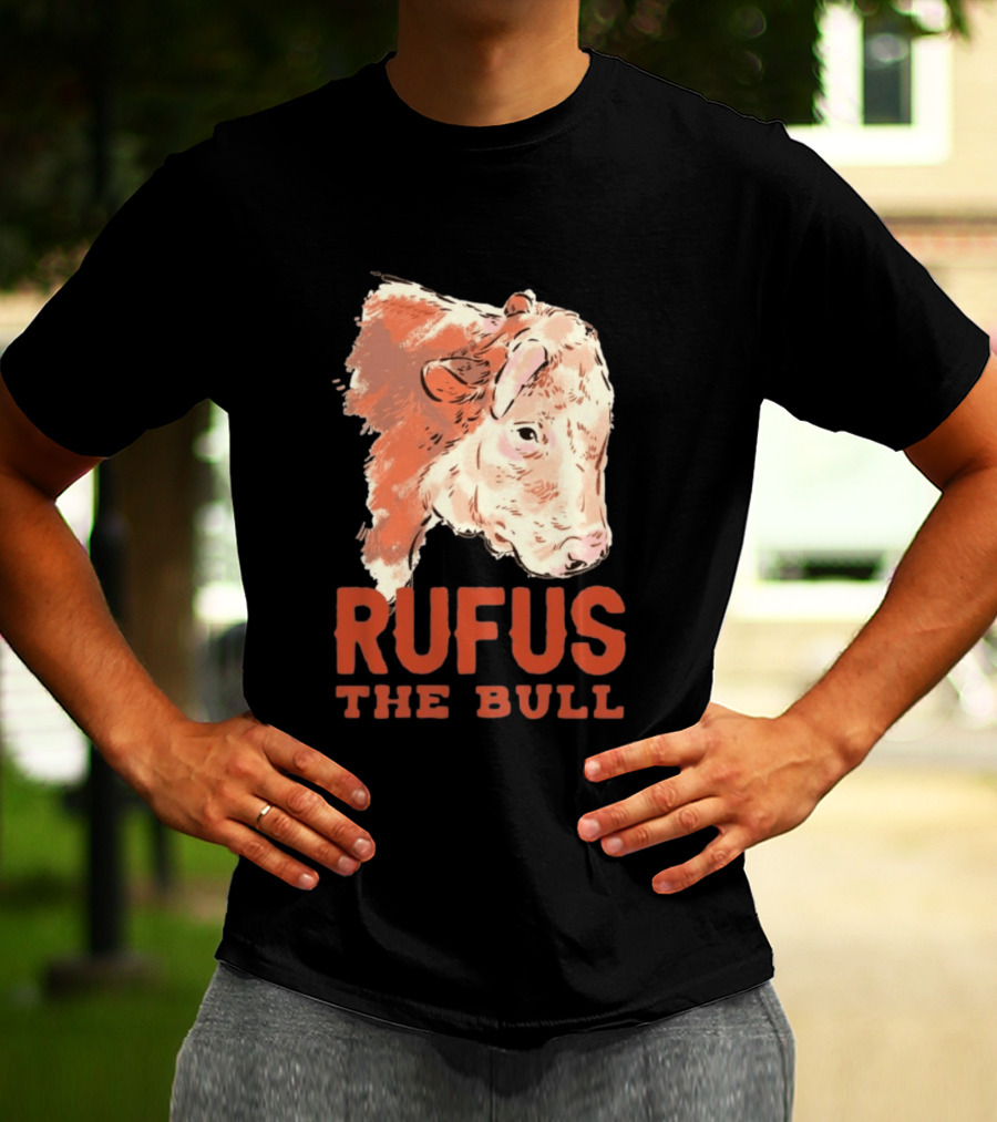 Rufus The Bull Cow Retro Style Rustic T-Shirt
