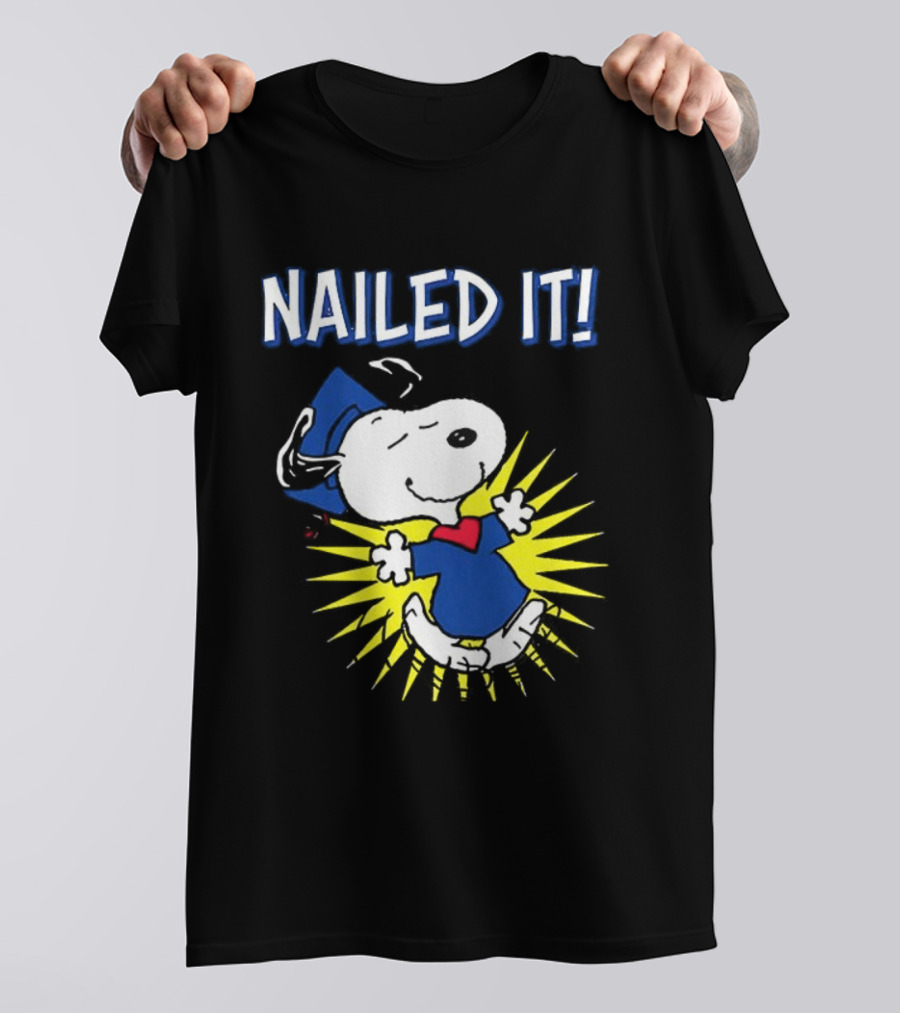 Congratulations Snoopy Nailed It Graduation Celebration T-Shirt