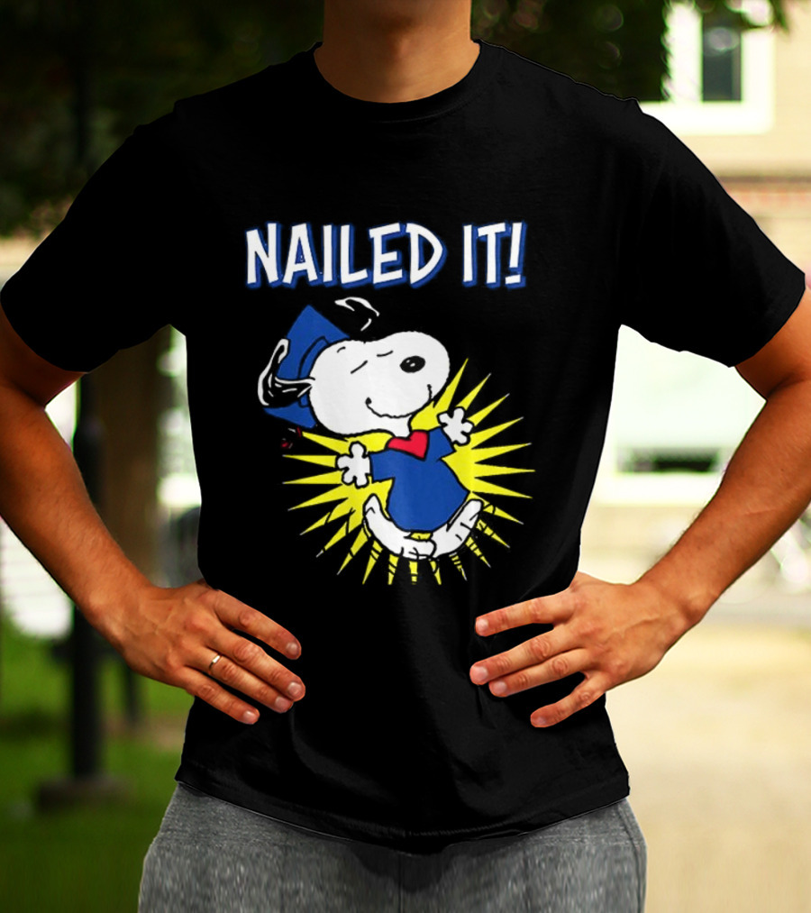 Congratulations Snoopy Nailed It Graduation Celebration T-Shirt