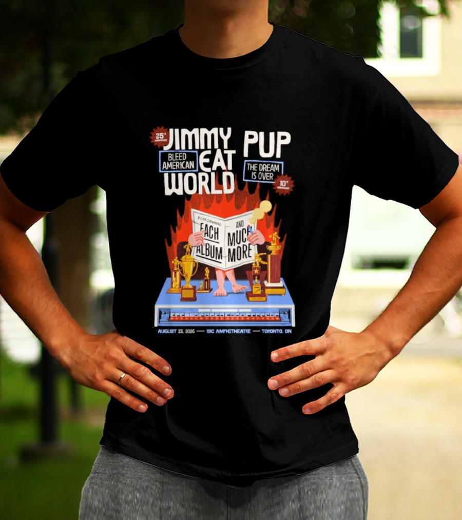 Jimmy Eat World Bleed American 25th Anniversary Pup The Dream Is Over Live August 23 2026 RBC Amphitheatre Toronto T-Shirt