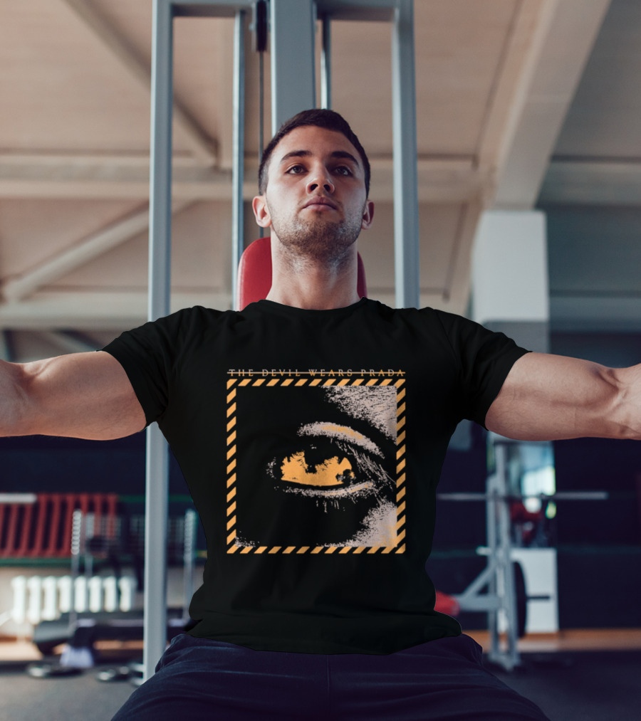 The Devil Wears Prada Outbreak Eye Caution Stripes T-Shirt