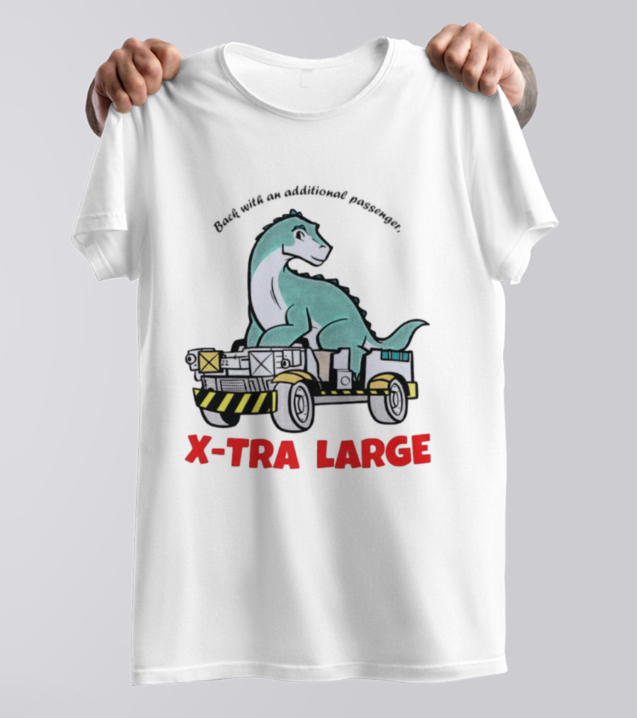 X Tra Large Dinosaur Back With An Additional Passenger T-Shirt