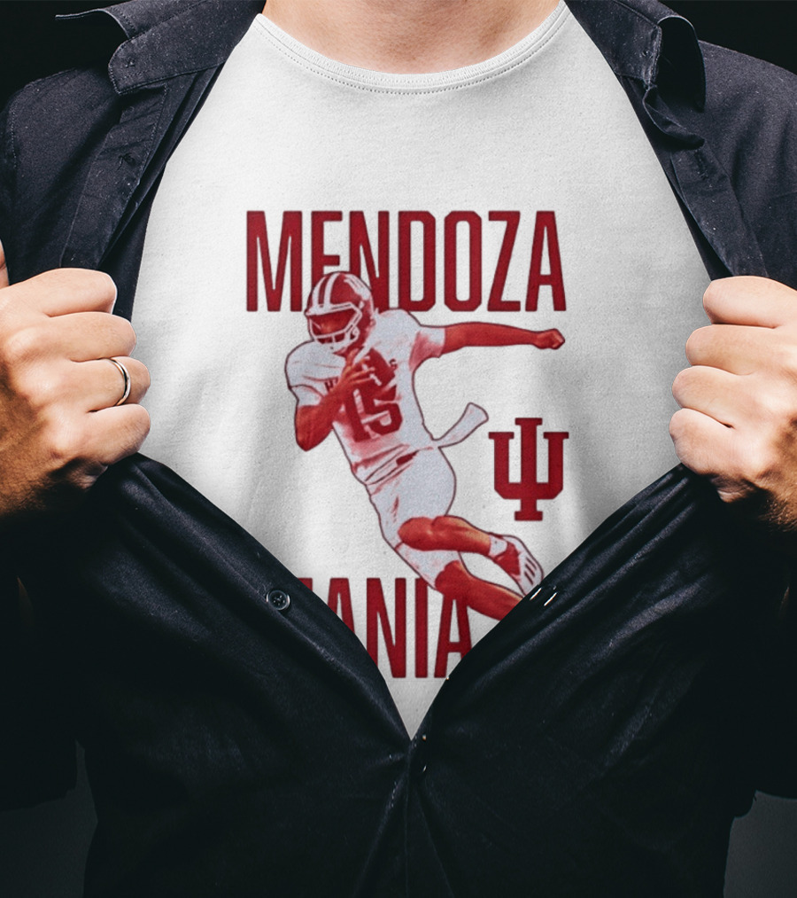 Mendoza Mania Indiana Hoosiers Football Player Action Icon IU T-Shirt