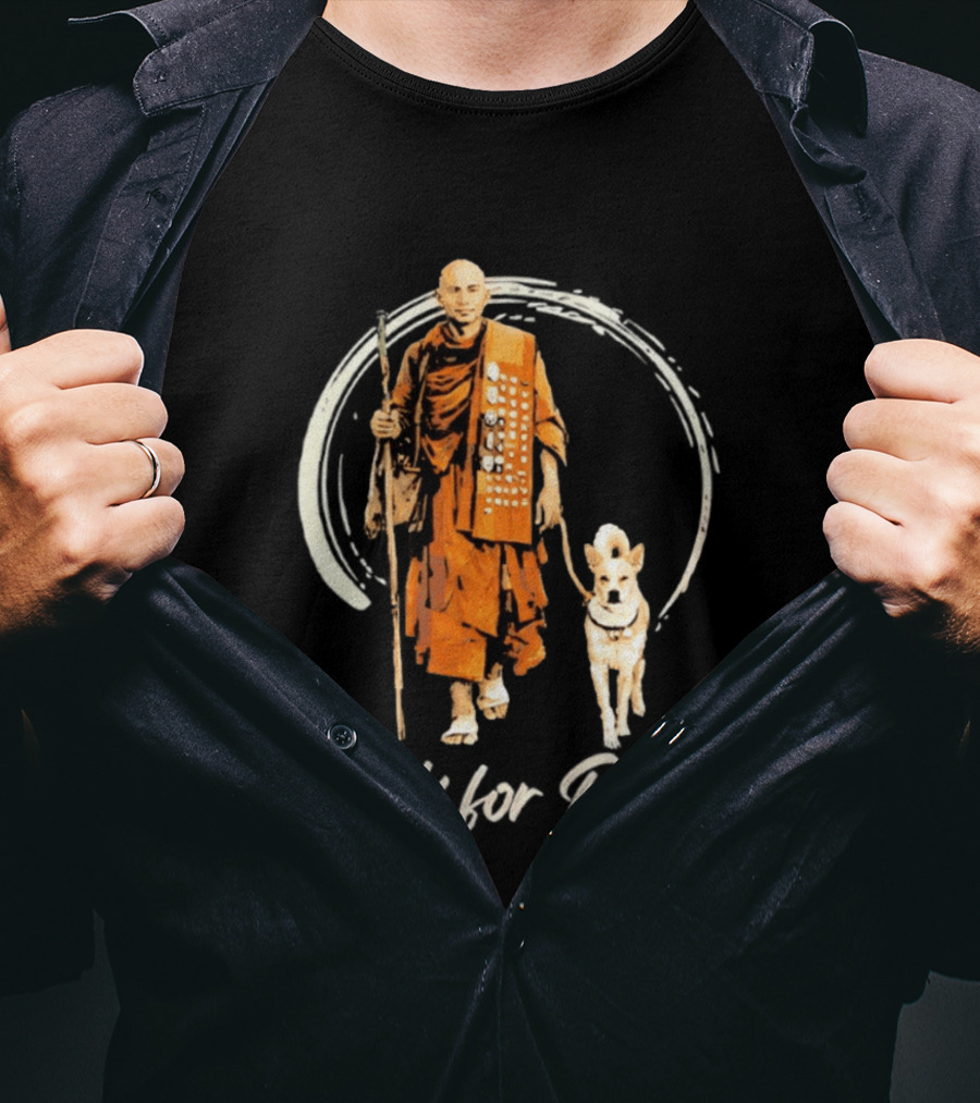Walk For Peace Aloka With Monk And Dog T-Shirt