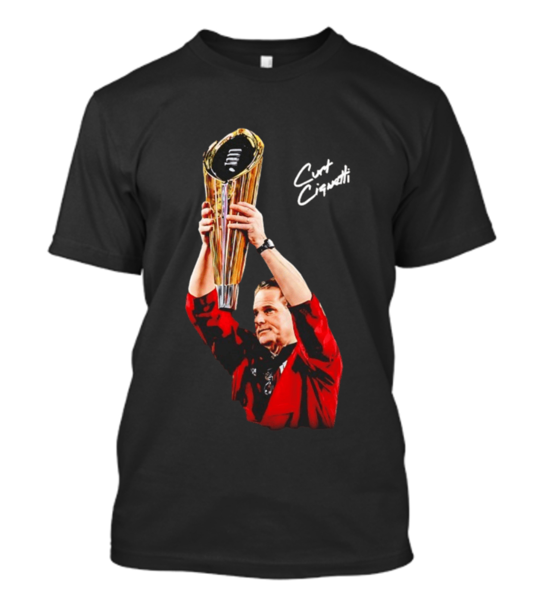 Curt Cignetti Trophy Hoist Indiana Hoosiers Coaching Legend T-Shirt