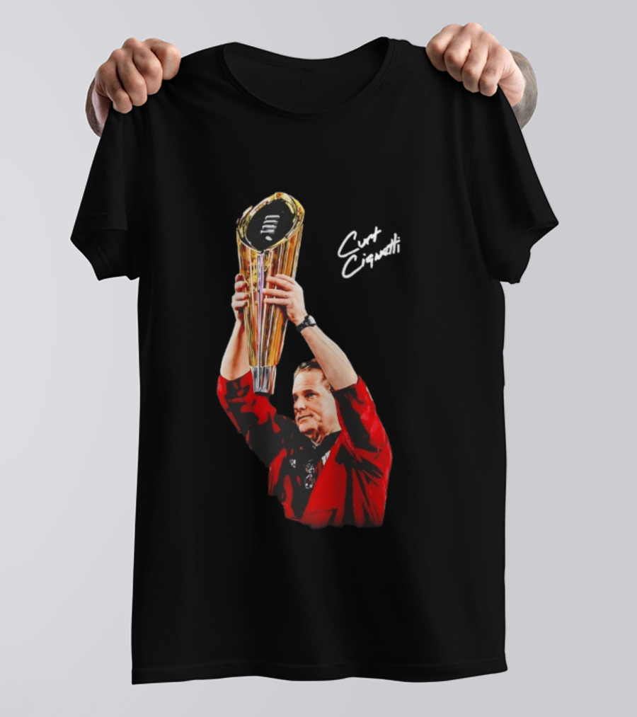 Curt Cignetti Trophy Hoist Indiana Hoosiers Coaching Legend T-Shirt