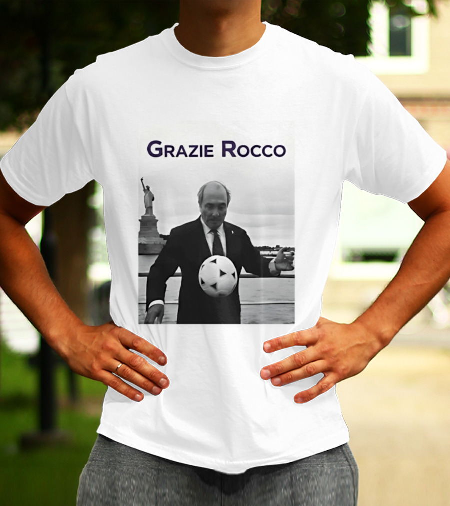 Grazie Rocco Commisso Statue Of Liberty Soccer T-Shirt