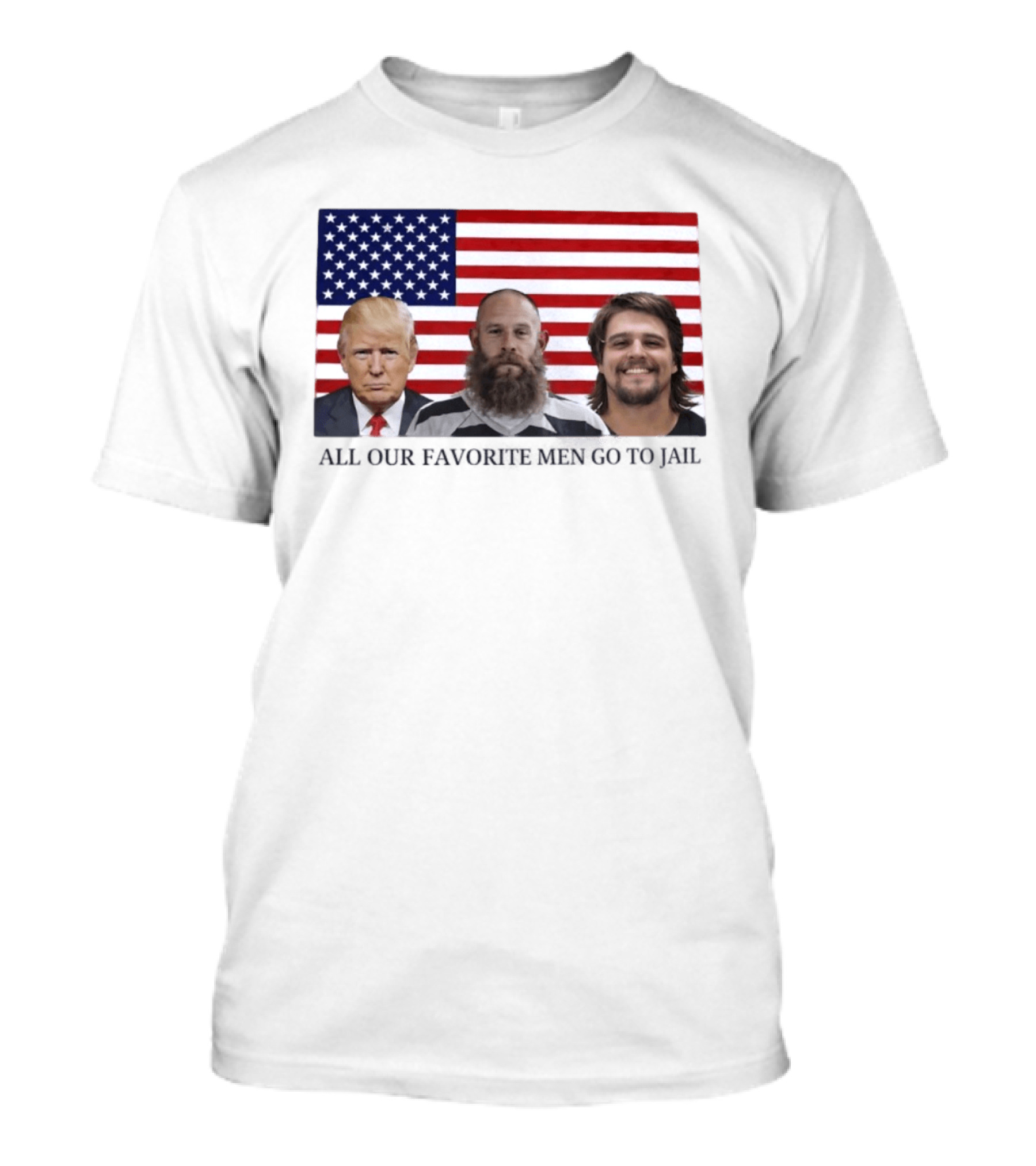 Trump Jeremy Best Kid Rock Favorite Men Jail USA Flag T-Shirt
