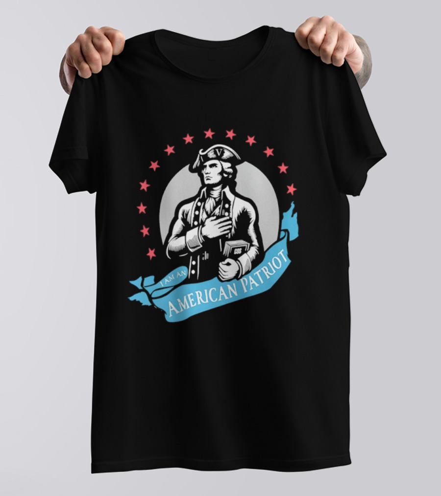 I Am An American Patriot Historical Figure With Stars T-Shirt