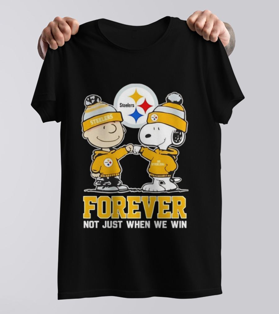 Peanut Snoopy Charlie Brown Steelers Forever Not Just When We Win T-Shirt