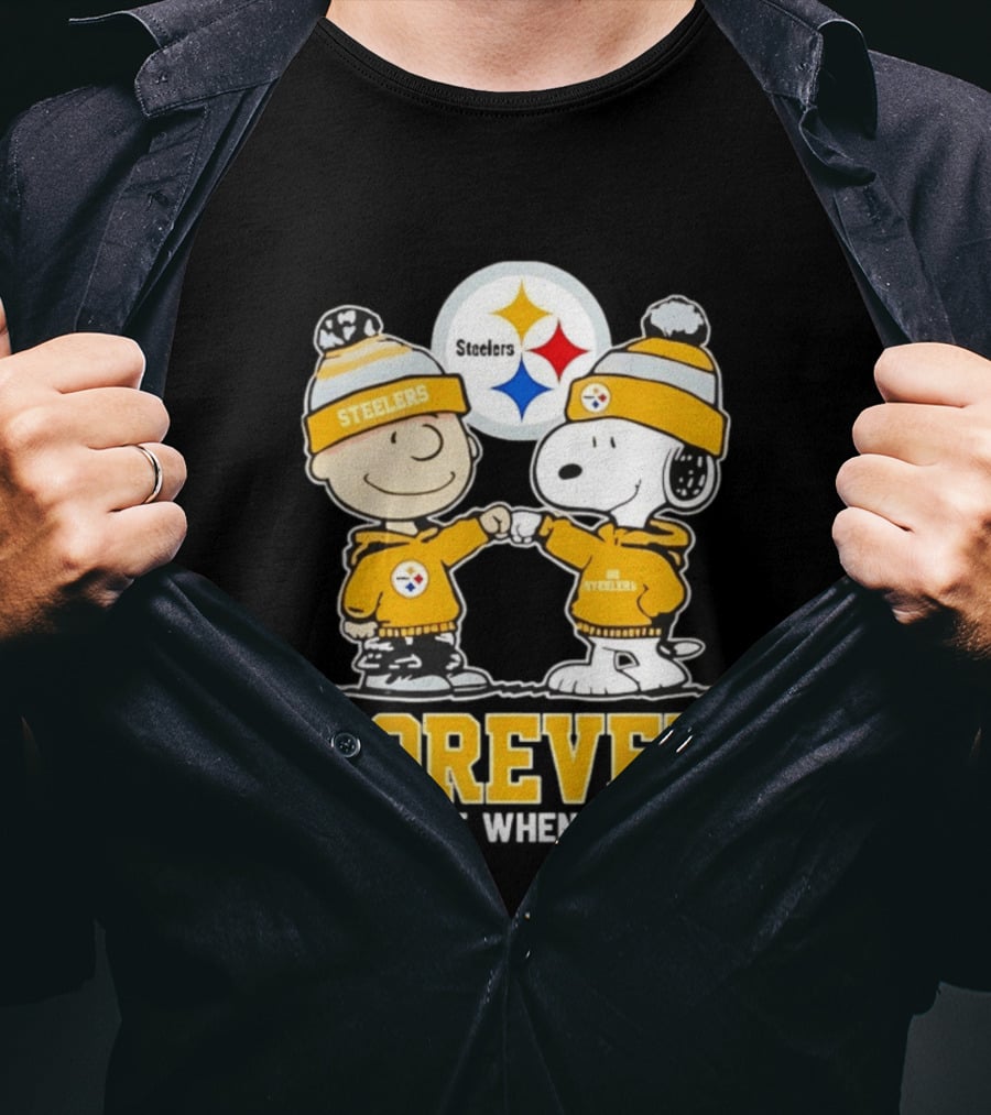 Peanut Snoopy Charlie Brown Steelers Forever Not Just When We Win T-Shirt