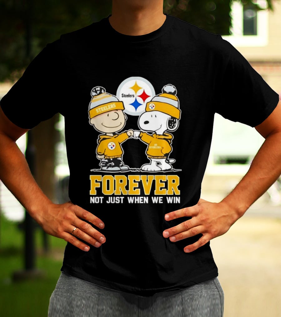 Peanut Snoopy Charlie Brown Steelers Forever Not Just When We Win T-Shirt