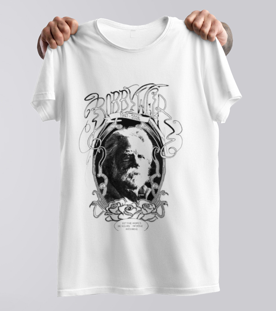Grateful Dead Bob Weir 1947 2026 Black T-Shirt