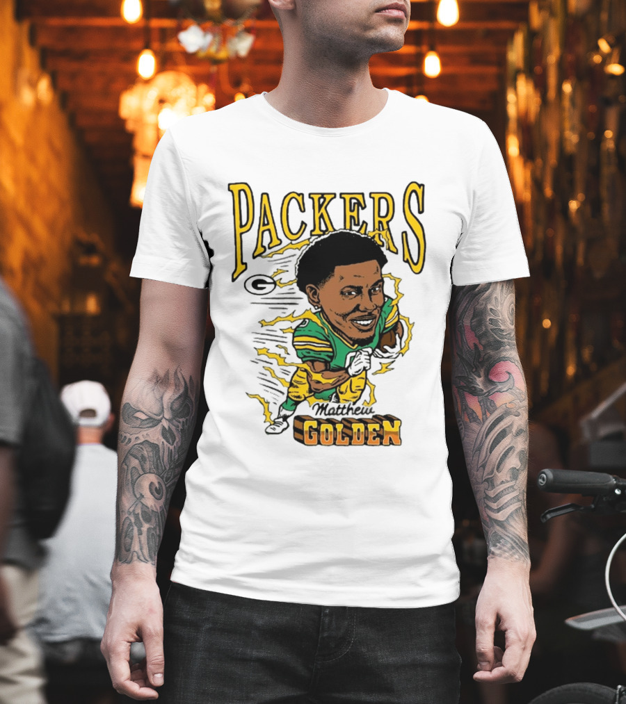Packers Matthew Golden Caricature Homage T-Shirt