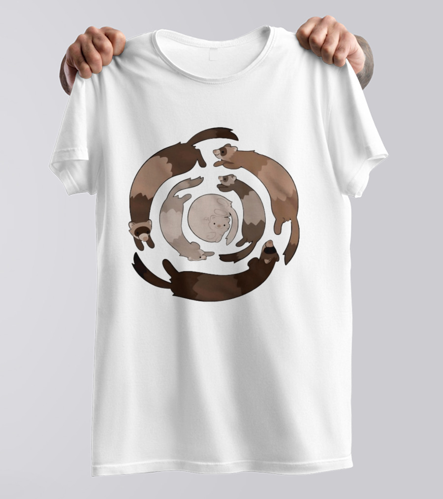 Pirate Software Humane World Animals Ferret Circle T-Shirt