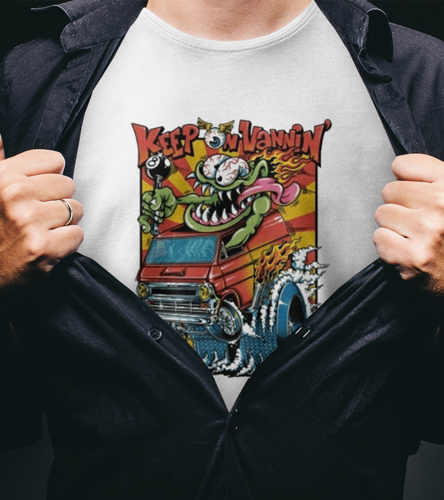 Keep On Vannin Ramone Sketch Monster Van T-Shirt