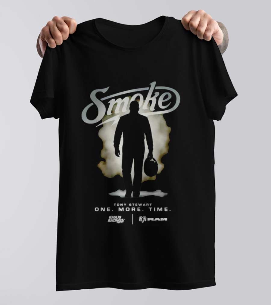 Tony Stewart Smoke Silhouette One More Time Kaulig Racing T-Shirt