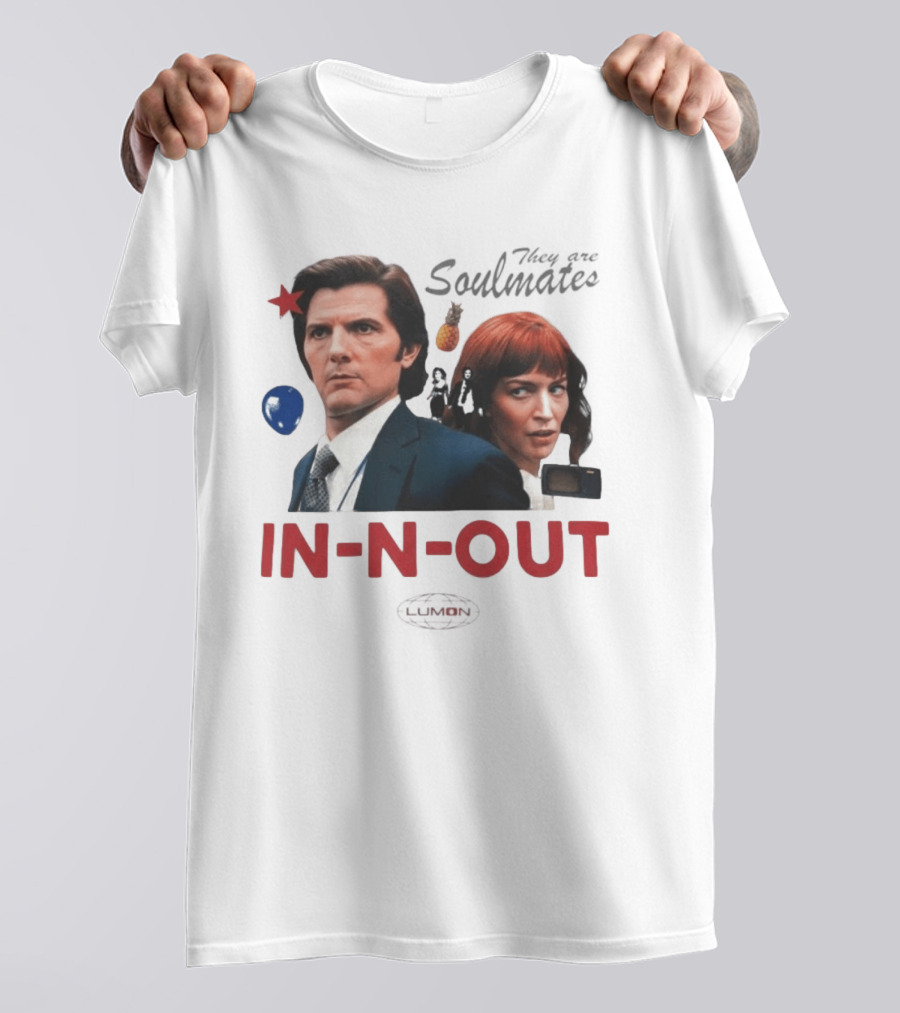 Severance They Are Soulmates IN N OUT Retro Style Pop Culture Reference T-Shirt