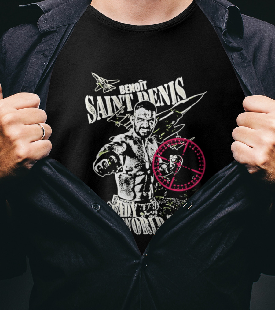 Benoit Saint Denis War Ready World Tour Fighter With Jet And Crosshair T-Shirt