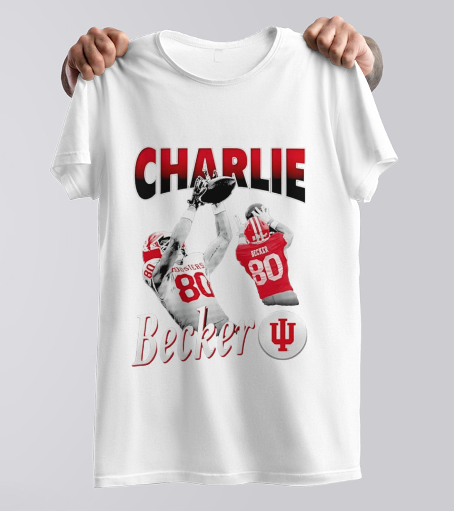 Charlie Becker Indiana Hoosiers Football 80 Receiver Catch IU T-Shirt